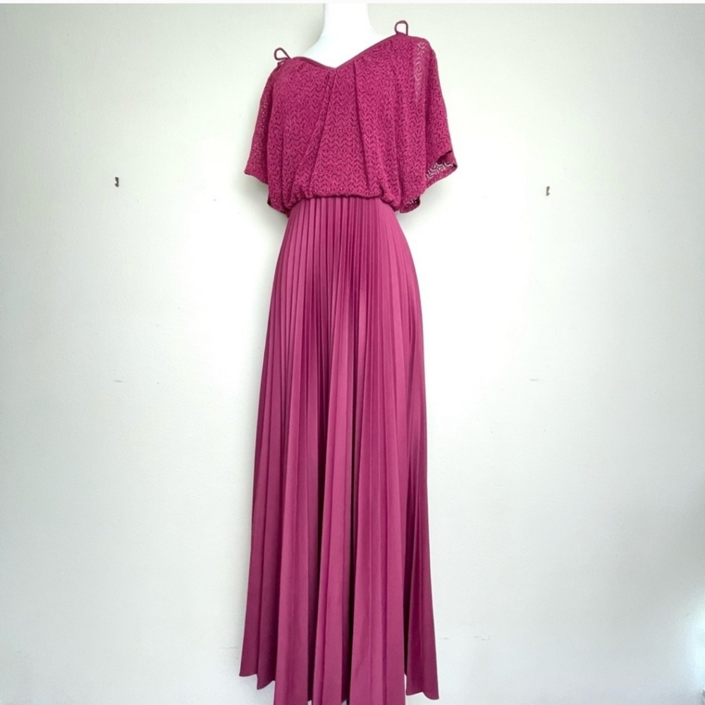 Vintage Long Maxi Dress - Plum